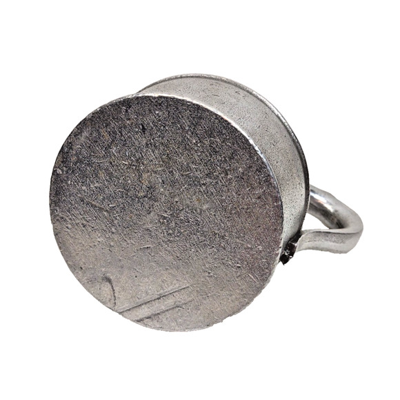 Vintage Pewter Noggin Jug Creamer Tankard Pitcher w Handle 7.5" Solid Perfect - Picture 4 of 6